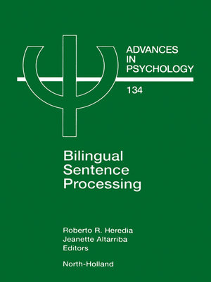 cover image of Bilingual Sentence Processing